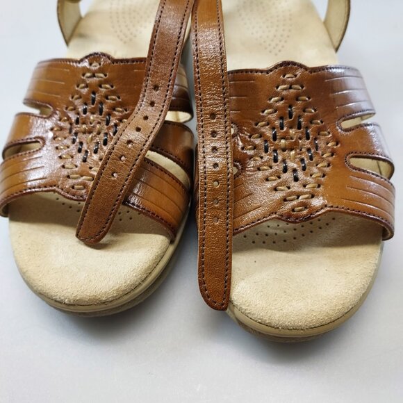 SAS SHOES HUARACHE Genuine leather Adjustable OPEN TOE SANDALS ANTIQUE TAN NIB🤩 - Picture 13 of 16